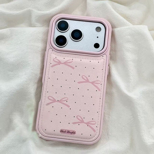 Pink Bow and Leopard Print Protective iPhone Case by Easy-Cases - product image 4