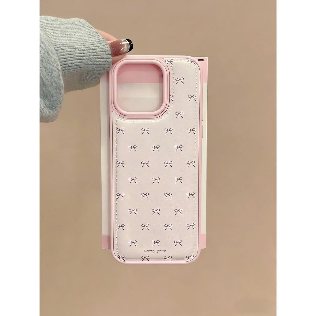 Pink Bow and Leopard Print Protective iPhone Case by Easy-Cases - product image 6