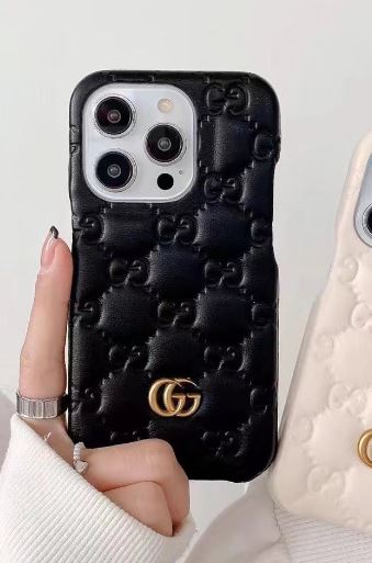 Gucci Embossed Puffer iPhone Case in Black
