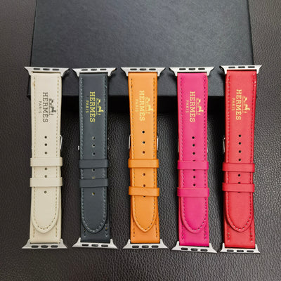 High-quality leather strap designed for Apple Watch, inspired by Hermes