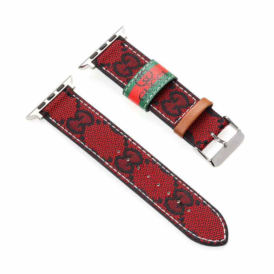 Adjustable Closure on Gucci Burberry Strap for Apple Watch