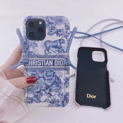 Stylish Dior iPhone Case with Integrated Card Holder