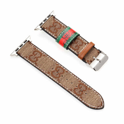 Gucci Branding Detail on Luxury Apple Watch Band