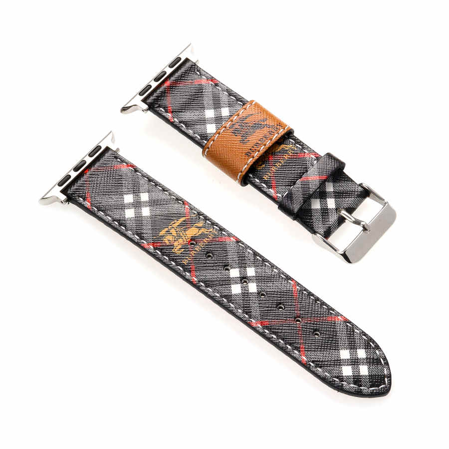 Iconic Burberry Check Pattern on Apple Watch Strap