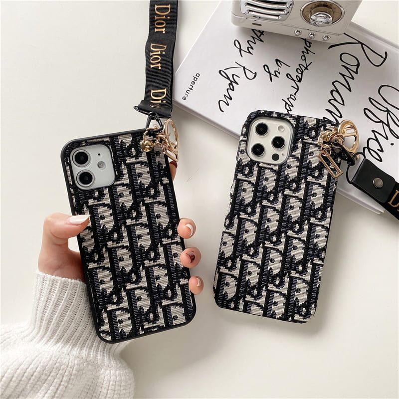 Dior Luxury iPhone Case with Keychain