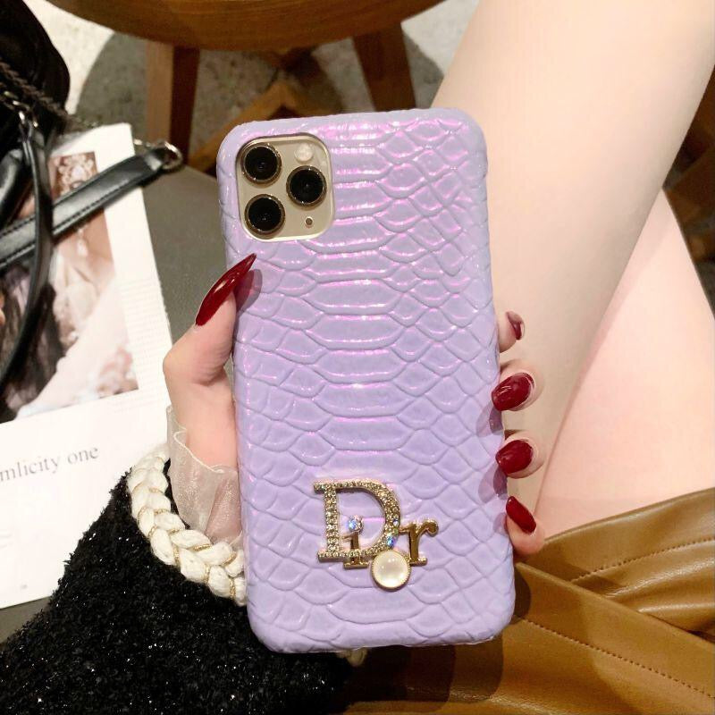 CD Serpent Pattern Luxury Phone Case for iPhone