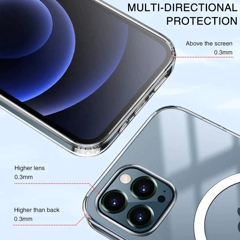 Transparent Magnetic Wireless Charging Phone Case 