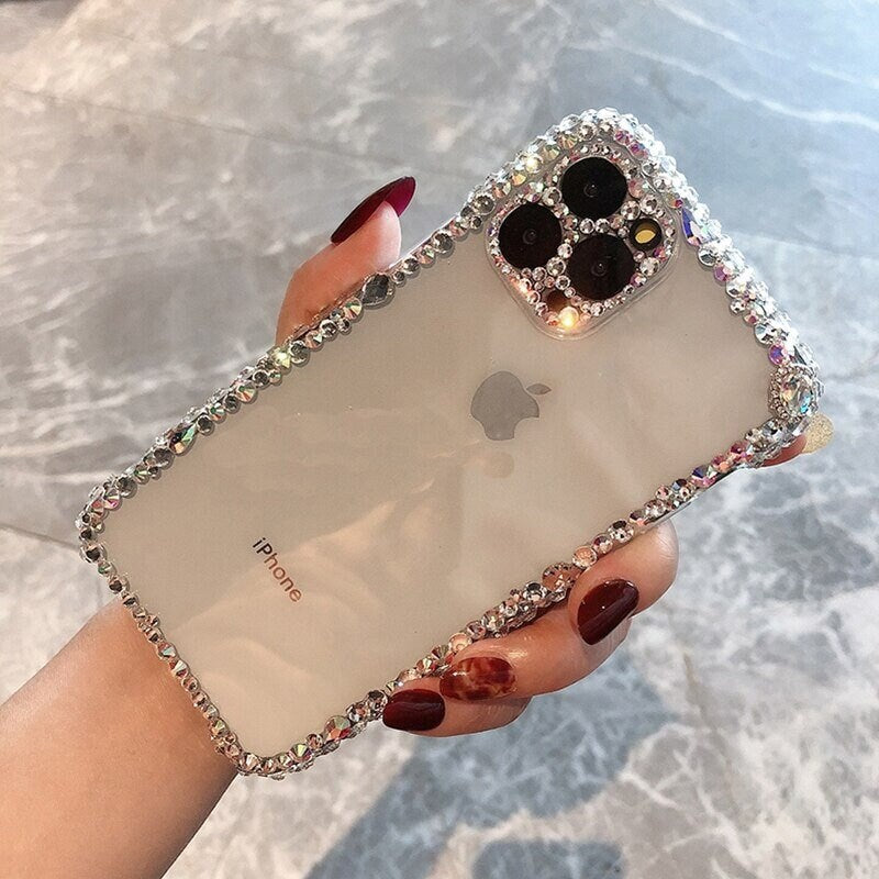 iPhone Diamond Glitter Clear Cover | Glitter Clear Cover | Easy Cases
