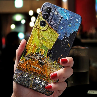 The Starry Night And Sunflowers Art Phone Case 