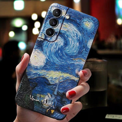The Starry Night And Sunflowers Art Phone Case