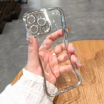Transparent Plating Glitter Soft Clear Silicone Phone Case