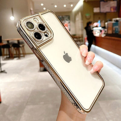 Transparent Plating Glitter Soft Clear Silicone Phone Case